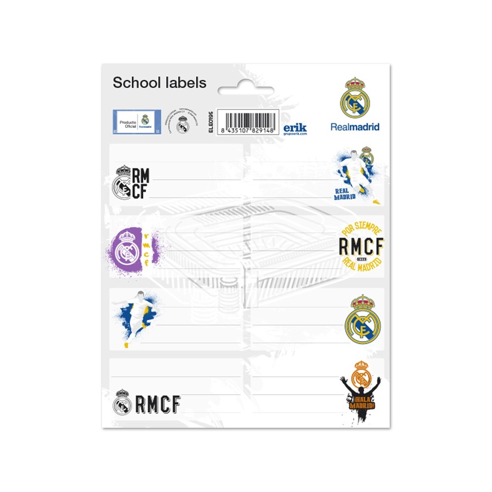 Grupo Erik - SelfAdhesive Labels Real Madrid Zelfklevende etiketten - Multicolours
